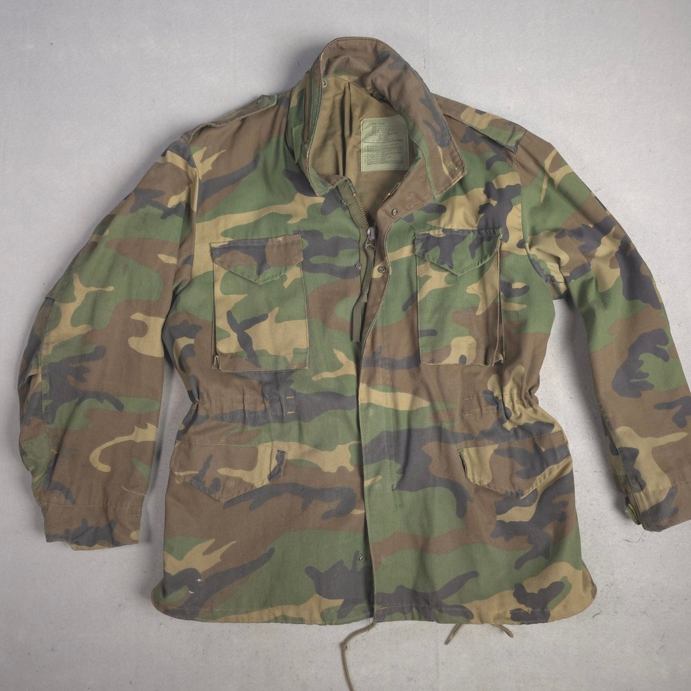 Lakeview Camo Field Coat‎ Military Jacket Cold Weather Full Zip Large
